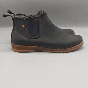 Bogs Sweet Pea Boots Women's 8 Black Rubber Waterproof Low Shaft Pull On Outdoor